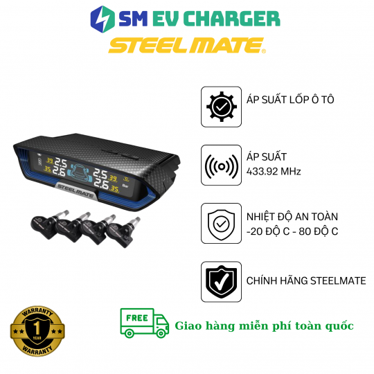 THIẾT BỊ CẢM BIẾN ÁP SUẤT LỐP STEELMATE - TP MT 11 PRO