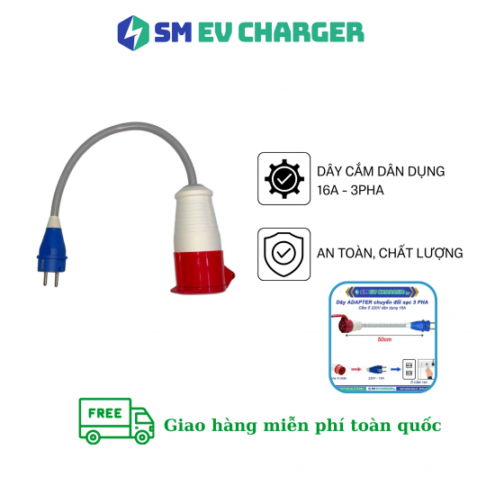 Dây cáp Adapter chuyển đổi điện 3 PHA 16A