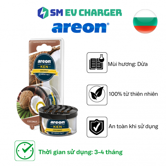 SÁP THƠM CAO CẤP - Areon Ken Dừa