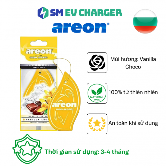 LÁ THƠM Ô TÔ CAO CẤP - Areon Mon Vanila Choco