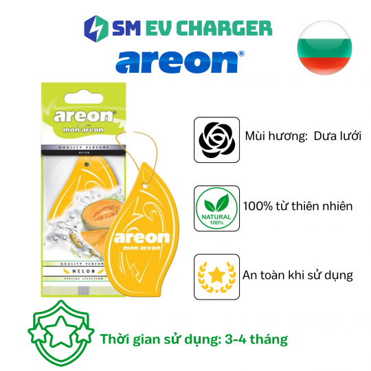 LÁ THƠM Ô TÔ CAO CẤP - Areon Mon Dưa Lưới