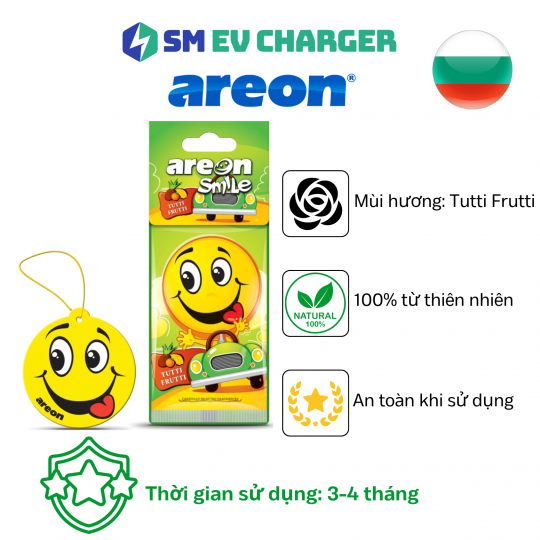 LÁ THƠM Ô TÔ CAO CẤP - Areon Smile Tutti Frutti