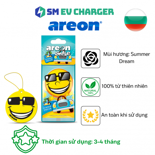 LÁ THƠM Ô TÔ CAO CẤP - Areon Smile Summer Dream