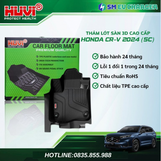 THẢM HUVI HONDA  CRV 2024 (5 chỗ) 