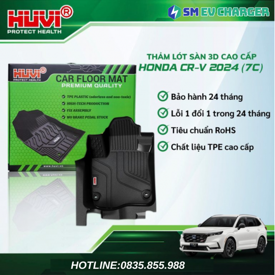 THẢM HUVI HONDA  CRV 2024 (7 chỗ) 