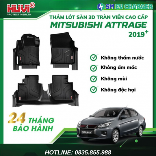 Thảm HUVI Mitsubishi  Attrage 2020-2023 