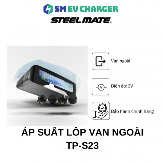 Cảm biến áp suất lốp Steelmate van ngoài TP-S23