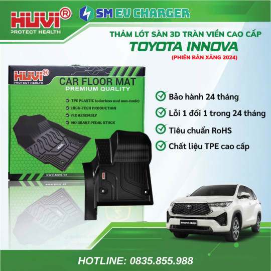 THẢM HUVI TOYOTA  INNOVA 2023-2024