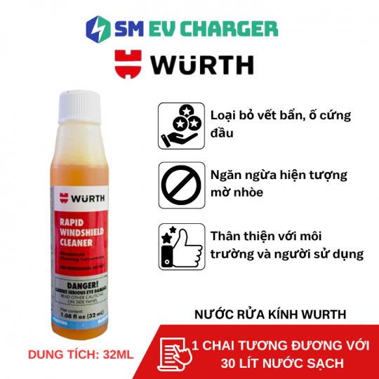 NƯỚC RỬA KÍNH Ô TÔ WURTH